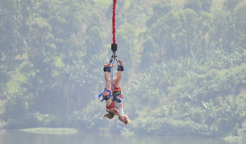 bungee jumping in Jinja