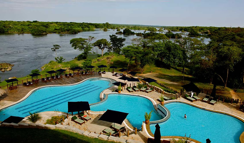 swimming pool at Chobe Safari Lodge